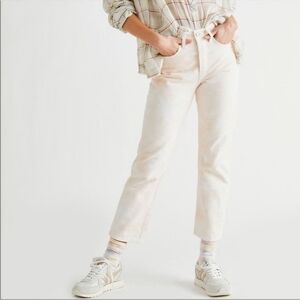 Levi's Premium Wedgie Icon Straight Tie Dye Jeans in Peach Light Wash Sz 27 NWOT